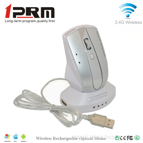 Wholesale USB Optical Mouse FC CE/Hot Sale Rechargeable Mouse with 3 Hubs